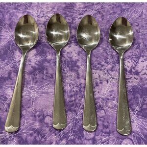 The Main Course MNF3 Dessert Spoons Korea Stainless Flatware Set of 4 Vintage